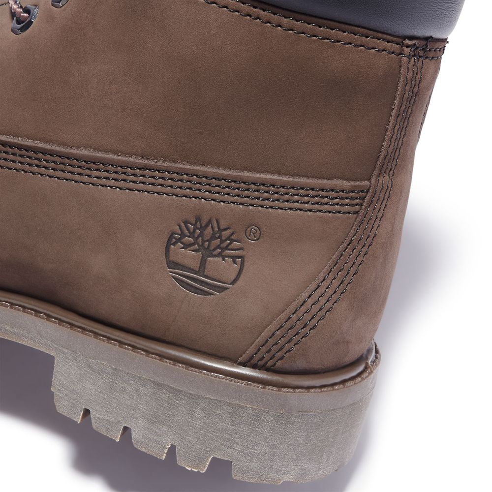 Timberland Μποτες Χιονιού Ανδρικα Καφε - 6-Inch Premium Waterproof - Greece 6192857-RU